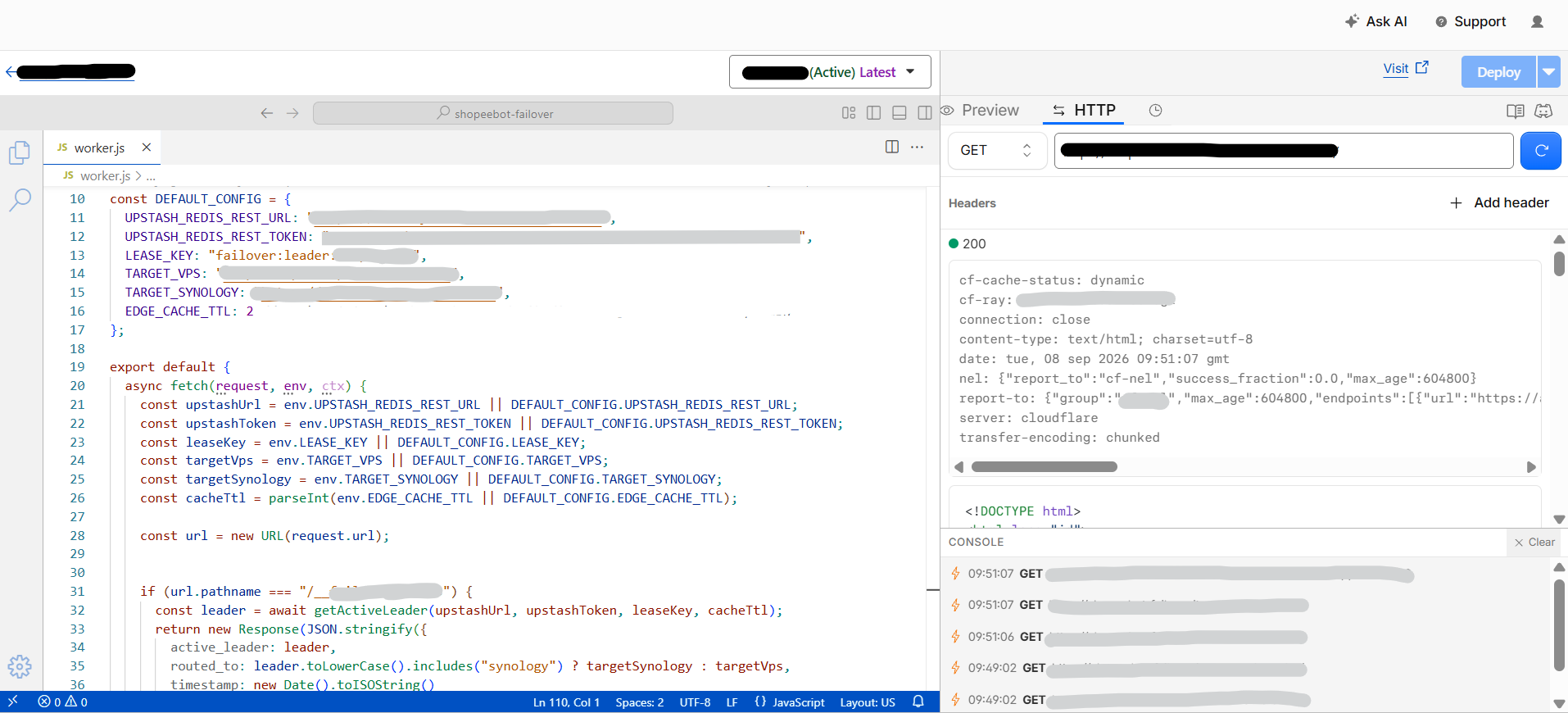 Cloudflare Worker Edge Router