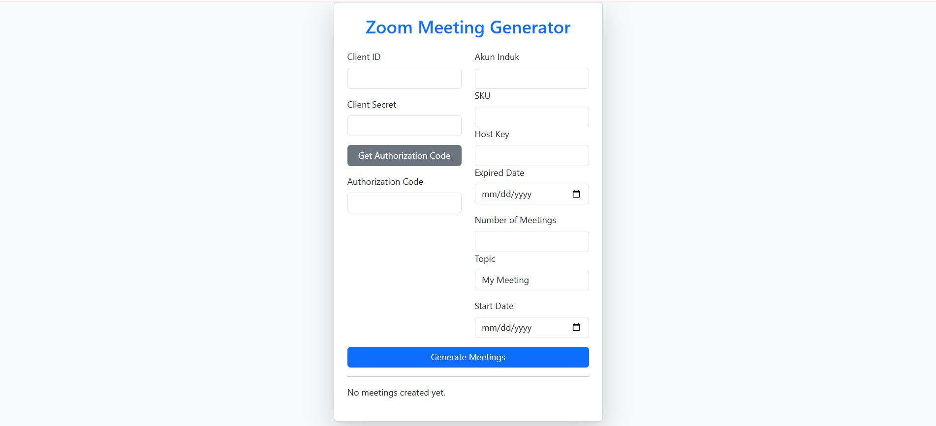 Meeting Management Web Application